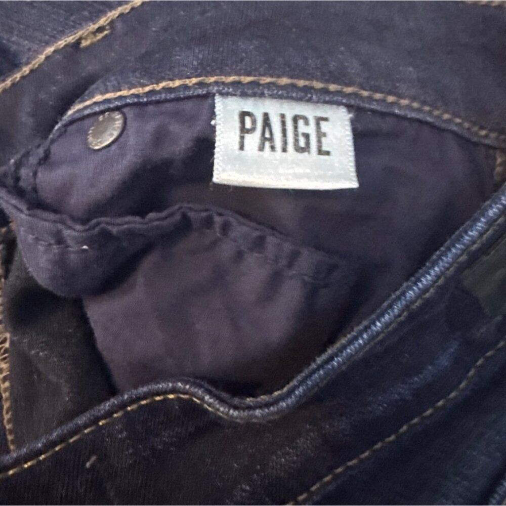 Paige Verdugo Ankle Skinny Jeans Womens Size 25 Dark Wash Rayon/Cotton/Polyester - Picture 5 of 5